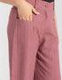 TEXTURED WIDE LEG PANTS